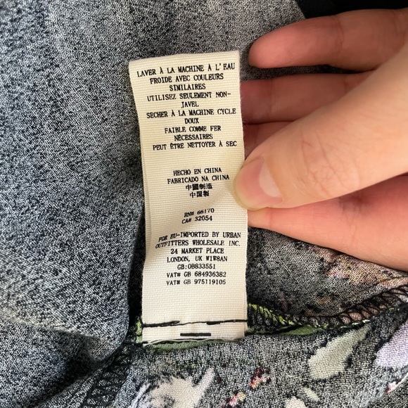 { Free People Top } Field of Butterflies Black Tunic - Picture 7 of 8